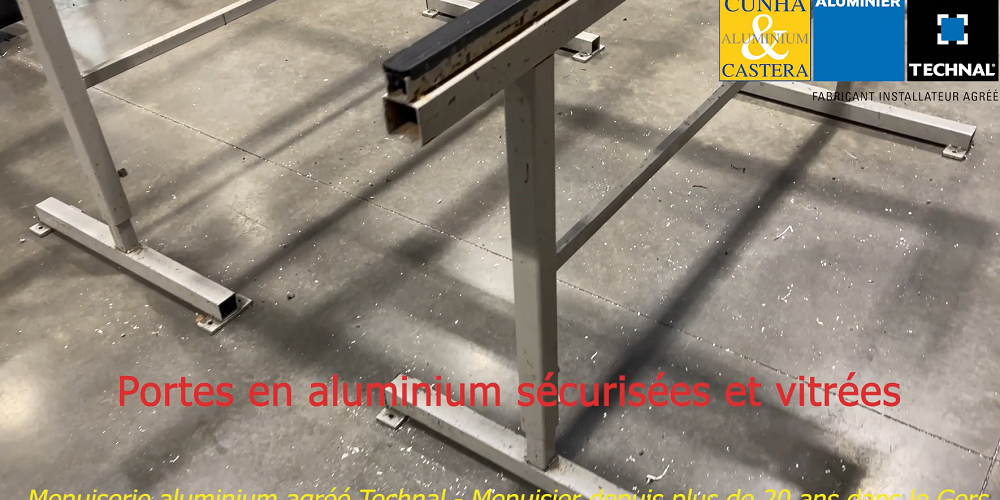 porte en aluminium sécurisée vitrée auch gers